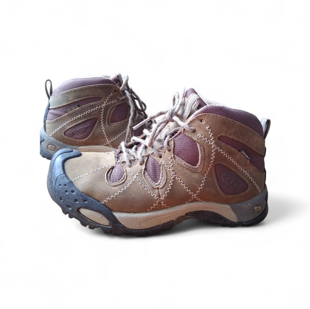 KEEN Hiking Boots Waterproof Mid Ankle Brown Leather Women's size 6
